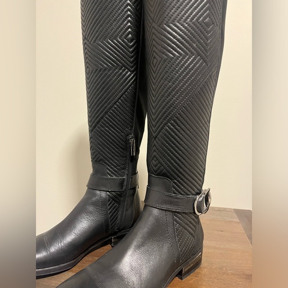 Vince Camuto Pordalia Knee High Boots - Textured Black - Picture 1 of 5